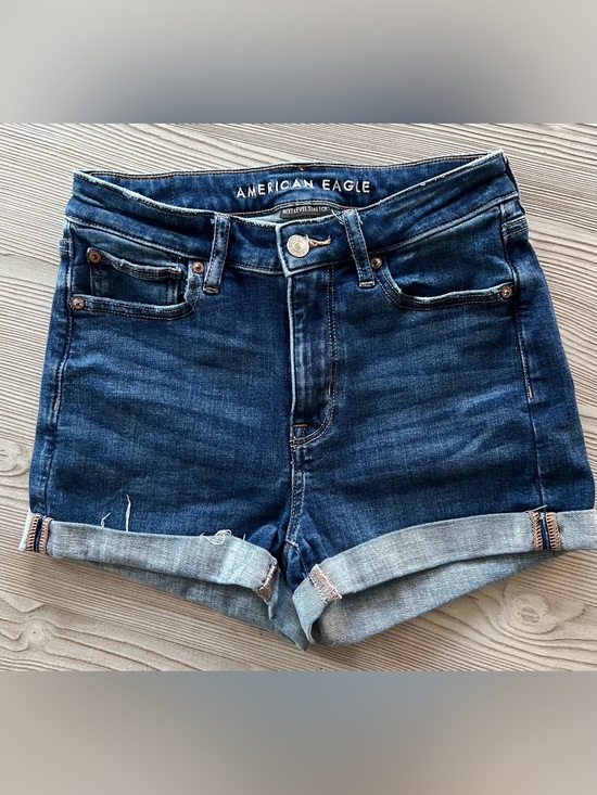 American Eagle Outfitters Pants - American Eagle Outfitters Indigo Blue Cuffed Denim Shorts